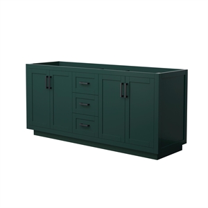 Pemberly Row 72&quot Plywood Double Bathroom Vanity in Black/Green