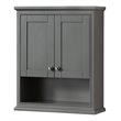 Pemberly Row Wood Bathroom Wall-Mounted Storage Cabinet in Gray