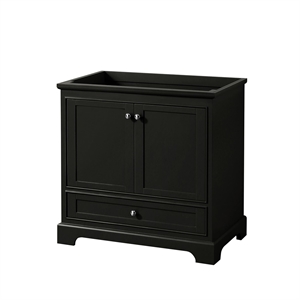 Pemberly Row 36&quot Metal Single Bathroom Vanity in Dark Espresso