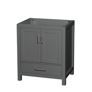 Pemberly Row 29&quot No Sink Wood Single Bathroom Vanity in Gray