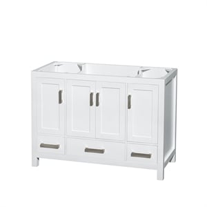 Pemberly Row 47&quot No Sink Wood Single Bathroom Vanity in White