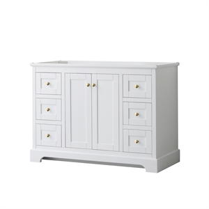 Pemberly Row Wood Single Bathroom Vanity without Mirror in White