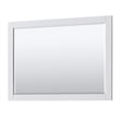 Pemberly Row Wood Single Bathroom Vanity with Mirror in White/Gold