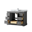 Pemberly Row Square-Sink Wood Single Bathroom Vanity in Gray/Chrome