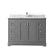 Pemberly Row Square-Sink Wood Single Bathroom Vanity in Gray/Chrome