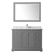 Pemberly Row Square Sink Wood Single Bathroom Vanity in Gray/Chrome