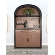 Pemberly Row Arched Bar Cabinet with Power Strip and USB Ports