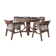 Pemberly Row Reversible Dining and Poker Game Table Set with Chairs