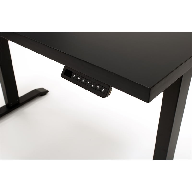 Pemberly Row Electric Height Adjustable Sit-Stand Desk with Programmable Presets