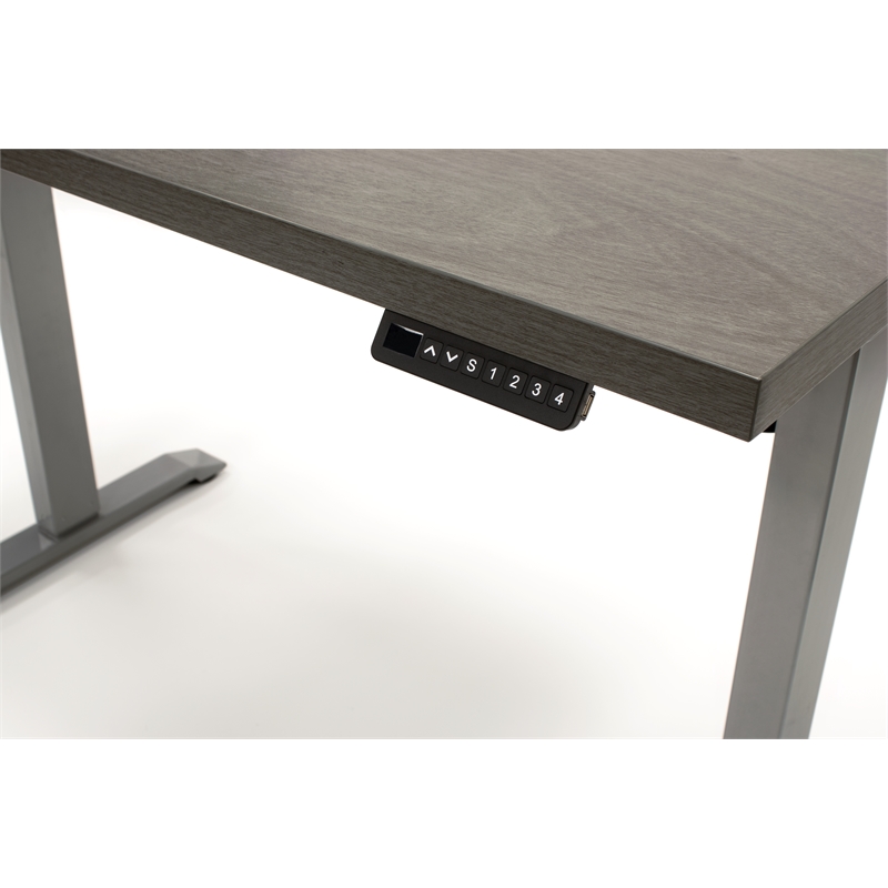 Pemberly Row Electric Height Adjustable Sit-Stand Desk with Programmable Presets