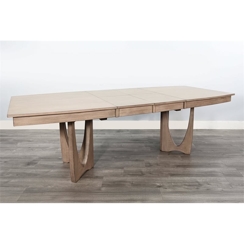 Pemberly Row Mahogany Extension Dining Table with Leaf in Hazelnut