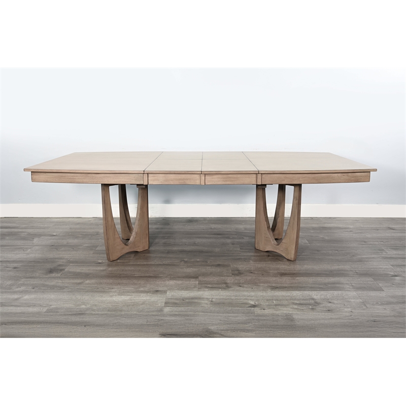 Pemberly Row Mahogany Extension Dining Table with Leaf in Hazelnut