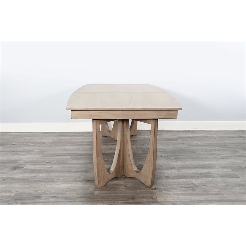 Pemberly Row Mahogany Extension Dining Table with Leaf in Hazelnut