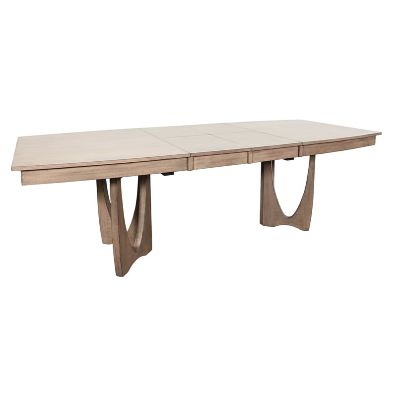 Pemberly Row Mahogany Extension Dining Table with Leaf in Hazelnut