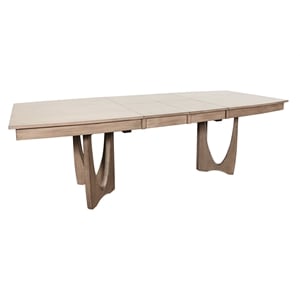 Pemberly Row Mahogany Extension Dining Table with Leaf in Hazelnut