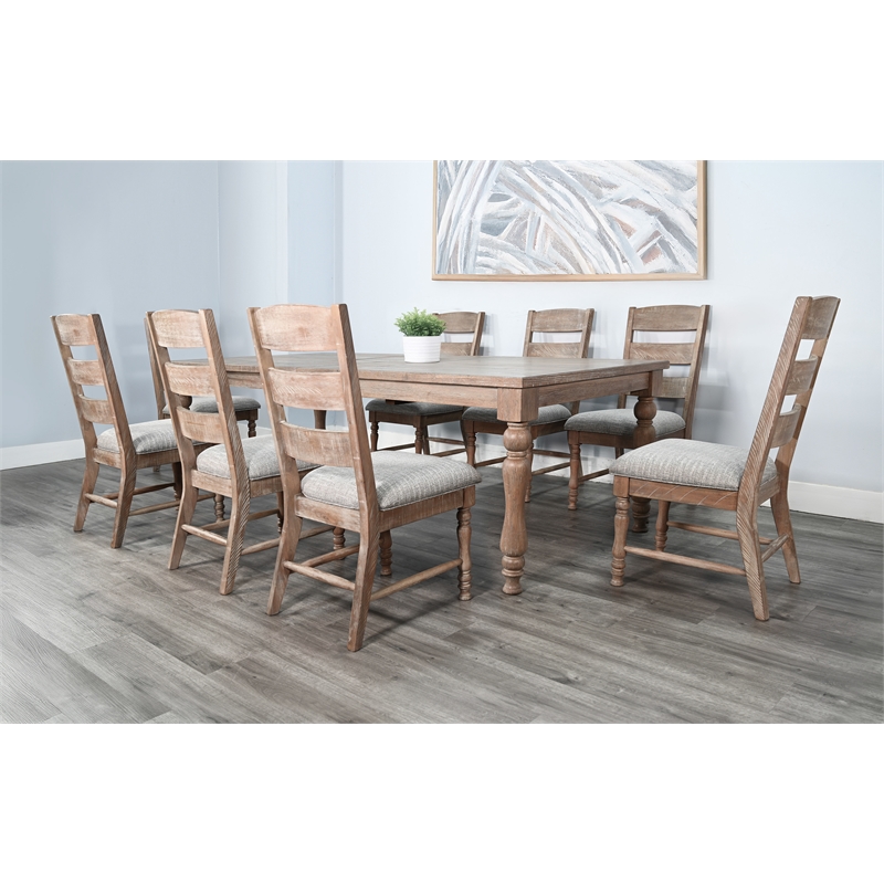 Pemberly Row 9-Piece Rectangular Extension Dining Set with Turned Legs