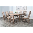 Pemberly Row 9-Piece Rectangular Extension Dining Set with Turned Legs
