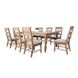 Pemberly Row 9-Piece Rectangular Extension Dining Set with Turned Legs