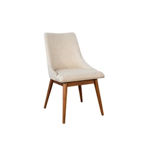 Pemberly Row Upholstered Dining Chair with Tapered Wood Legs (Set of 2)
