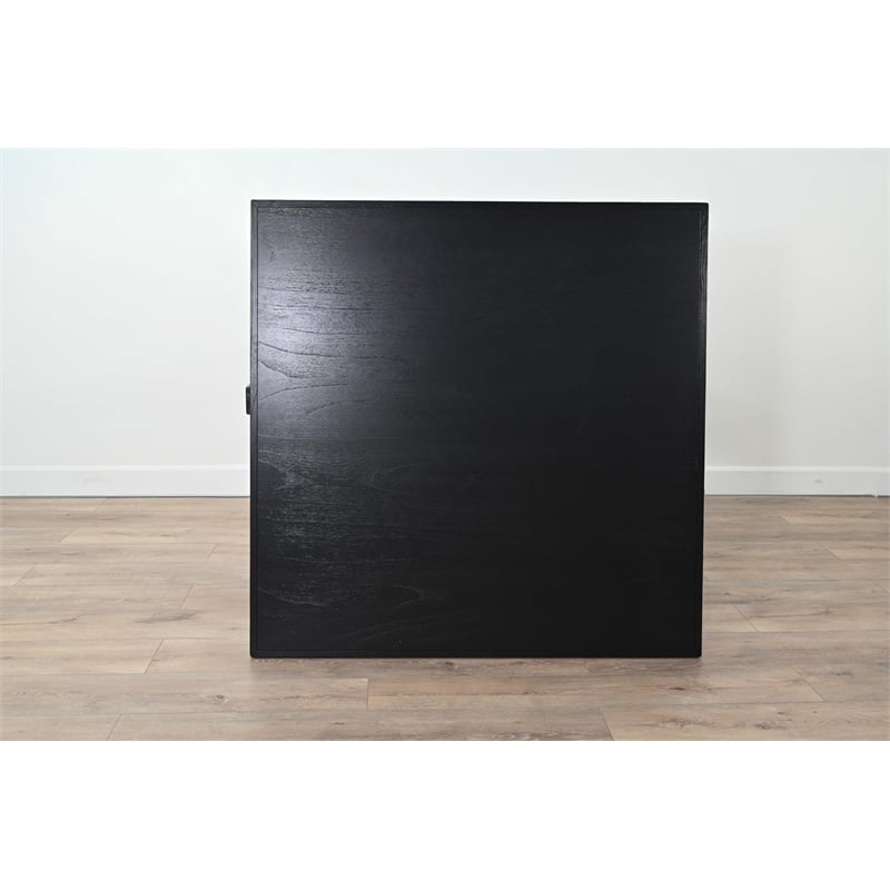 Pemberly Row Black Square Reversible Poker and Dining Table with Storage