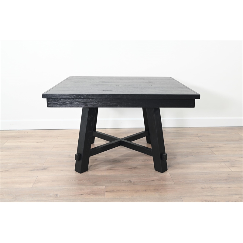 Pemberly Row Black Square Reversible Poker and Dining Table with Storage
