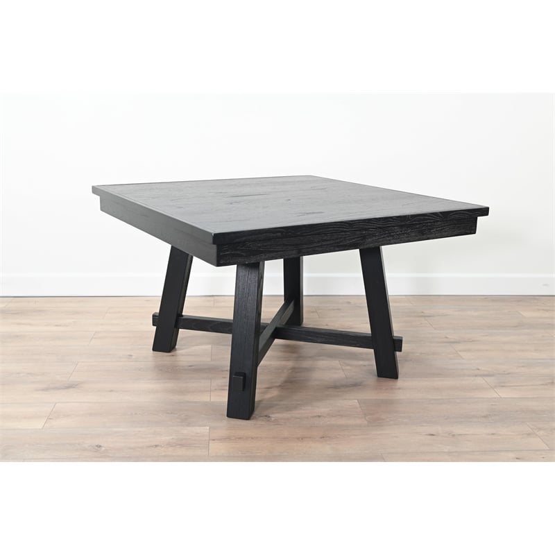 Pemberly Row Black Square Reversible Poker and Dining Table with Storage