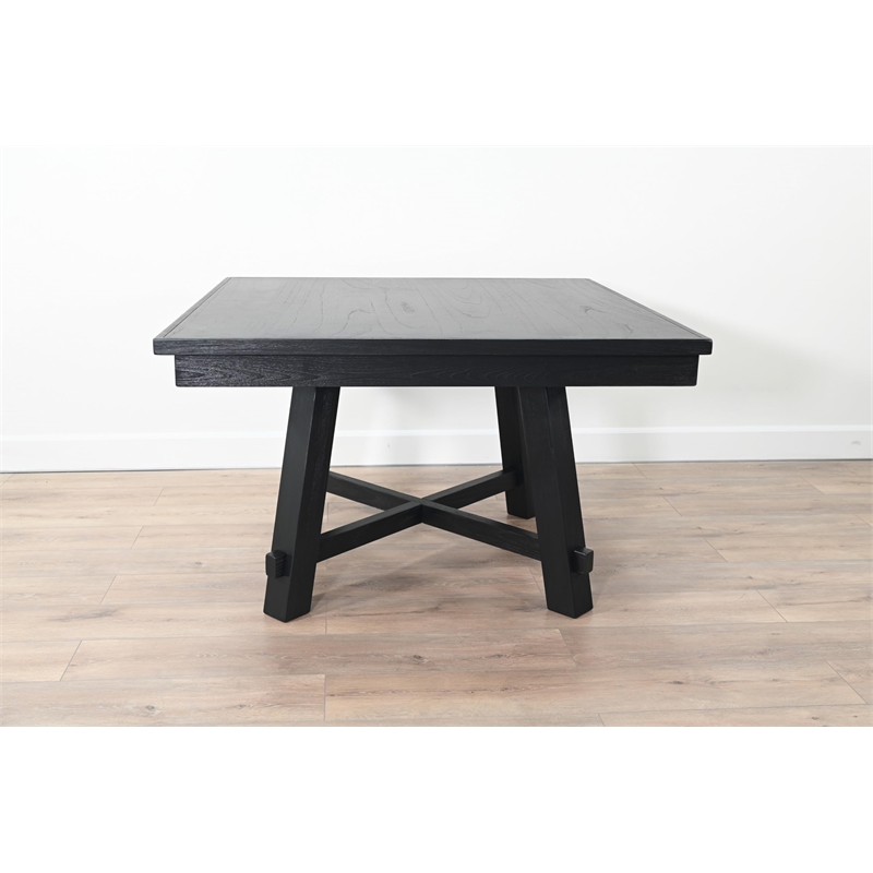 Pemberly Row Black Square Reversible Poker and Dining Table with Storage