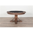 Pemberly Row Reversible Round Dining and Poker Table with Cup Holders