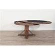 Pemberly Row Reversible Round Dining and Poker Table with Cup Holders