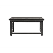 Pemberly Row Wood Writing Desk with Ball-Bearing Drawers in Ebony Black