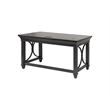 Pemberly Row Wood Writing Desk with Ball-Bearing Drawers in Ebony Black