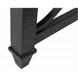 Pemberly Row Wood Writing Desk with Ball-Bearing Drawers in Ebony Black