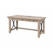 Pemberly Row Wood Writing Desk with Ball-Bearing Drawers in Natural Oak