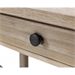 Pemberly Row Wood Writing Desk with Ball-Bearing Drawers in Natural Oak