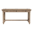 Pemberly Row Wood Writing Desk with Ball-Bearing Drawers in Natural Oak