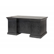 Pemberly Row Traditional Wood Double Pedestal Executive Desk in Black