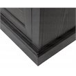 Pemberly Row Traditional Wood Double Pedestal Executive Desk in Black