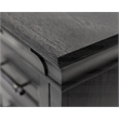 Pemberly Row Traditional Wood Double Pedestal Executive Desk in Black