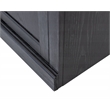 Pemberly Row Wood Bookcase with Doors and Adjustable Shelves in Black