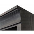 Pemberly Row Wood Bookcase with Doors and Adjustable Shelves in Black