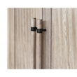 Pemberly Row Wood Bookcase with Doors and Adjustable Shelves in Natural Oak