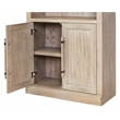 Pemberly Row Wood Bookcase with Doors and Adjustable Shelves in Natural Oak