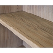 Pemberly Row Wood Bookcase with Doors and Adjustable Shelves in Natural Oak