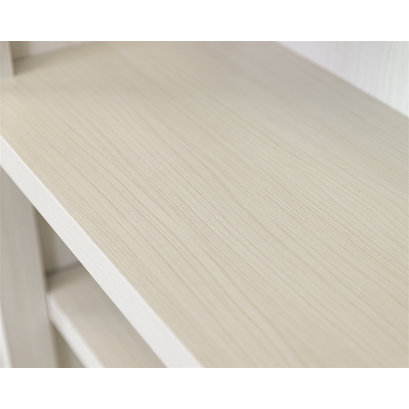 Pemberly Row Contemporary Laminate Wood Open Bookcase in Soft White