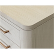 Pemberly Row Contemporary Laminate Double Pedestal Executive Desk in Soft White