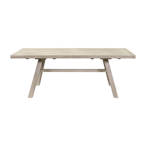 Pemberly Row Rectangular Extension Dining Table with X-Base in Light Tan