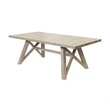 Pemberly Row Rectangular Extension Dining Table with X-Base in Light Tan