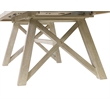 Pemberly Row Rectangular Extension Dining Table with X-Base in Light Tan