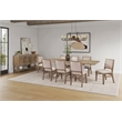Pemberly Row Upholstered Dining Chairs Set of 2 with Solid Wood Frame in Brown