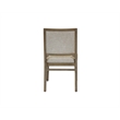 Pemberly Row Upholstered Dining Chairs Set of 2 with Solid Wood Frame in Brown